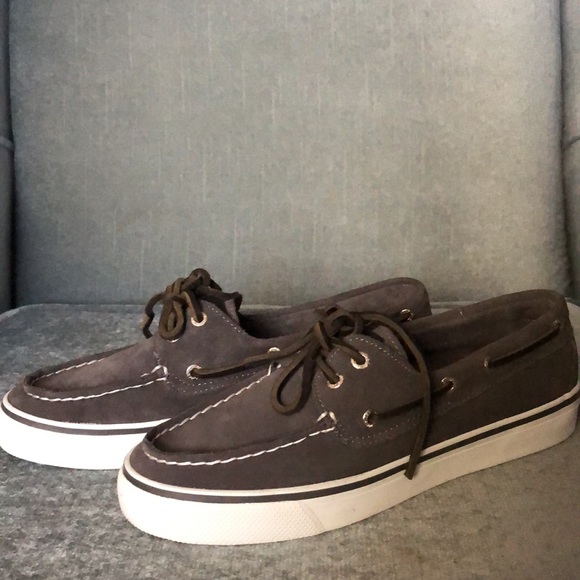 Sperry Topsider Gray Boat Shoes - Picture 1 of 8